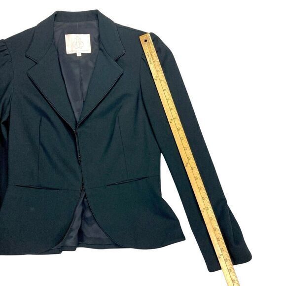 Rebecca Taylor Jacket Womens 6 Black Preppy Academia Country Club Capsule Blazer - Picture 14 of 16